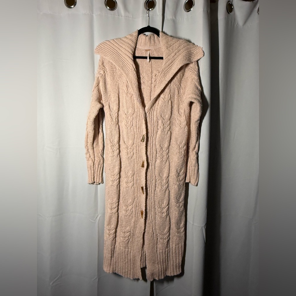 Free People Blush Cable Knit Cardigan - Picture 6 of 9